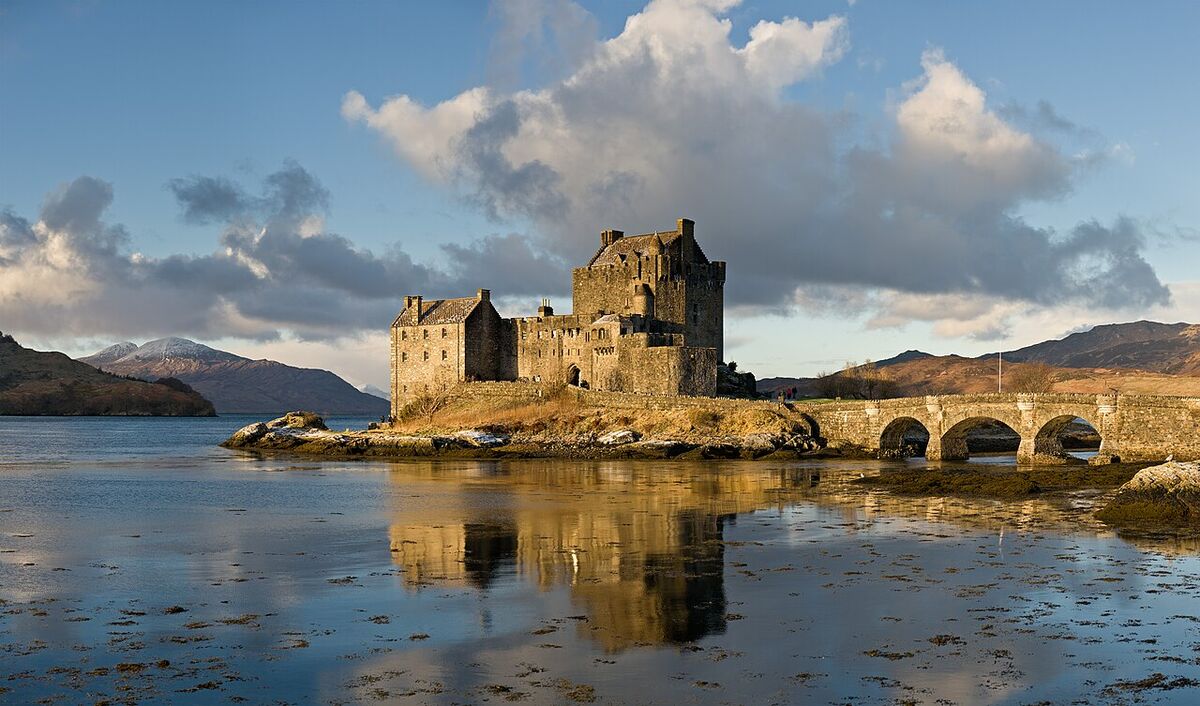 Eilean Donan Castle beside the water in Scotland
